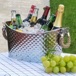 Stainless-steel Diamond Hammered Ice Cooler